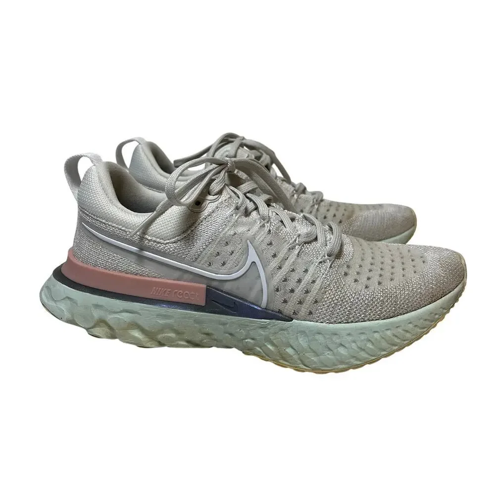 Nike Women's React Infinity‎ Run Flyknit 2 Platinum Tint Size 7 Run Ct2423-007